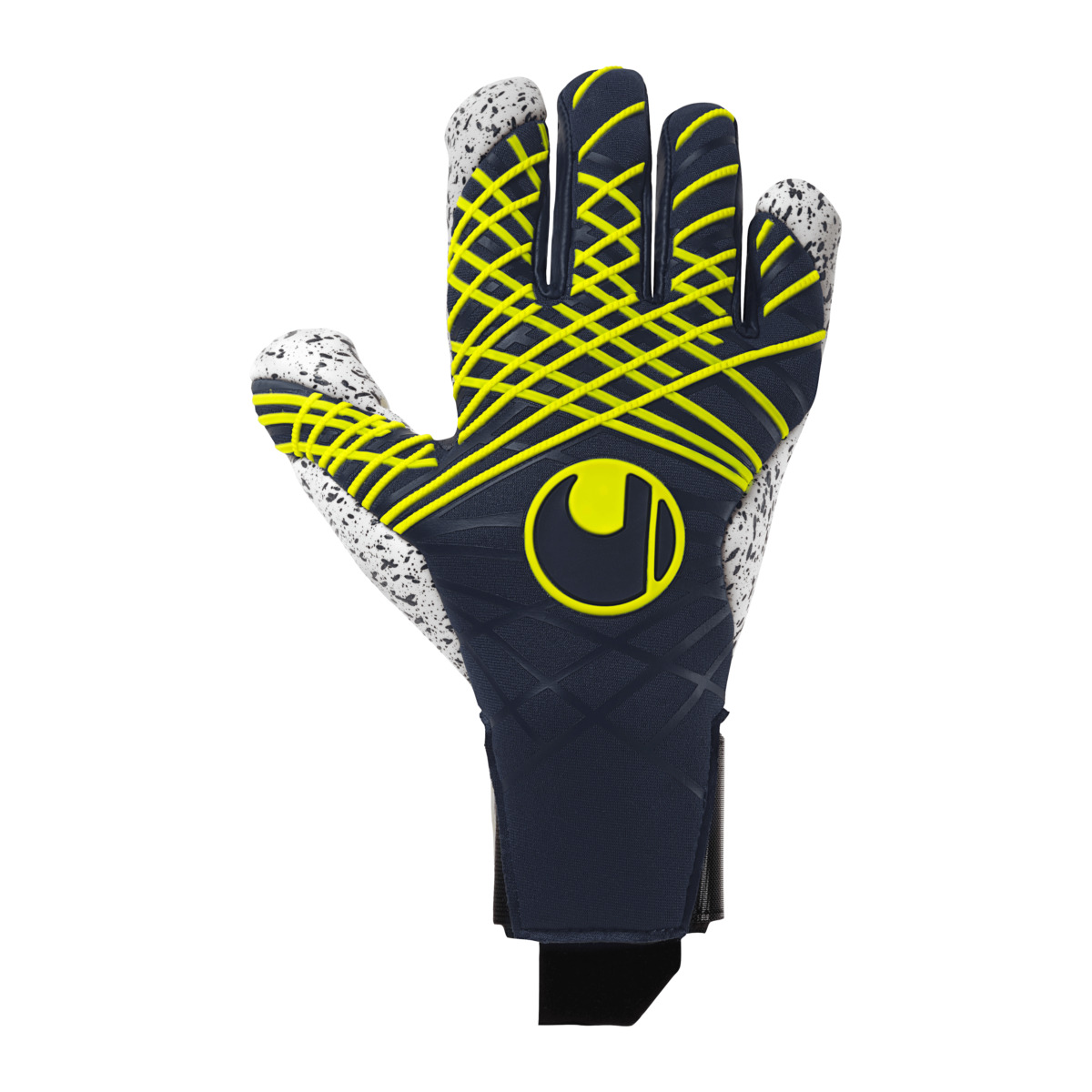 Prediction Supergrip HN in marine weiB fluo gelb Goalkeeper Gloves in the official uhlsport store