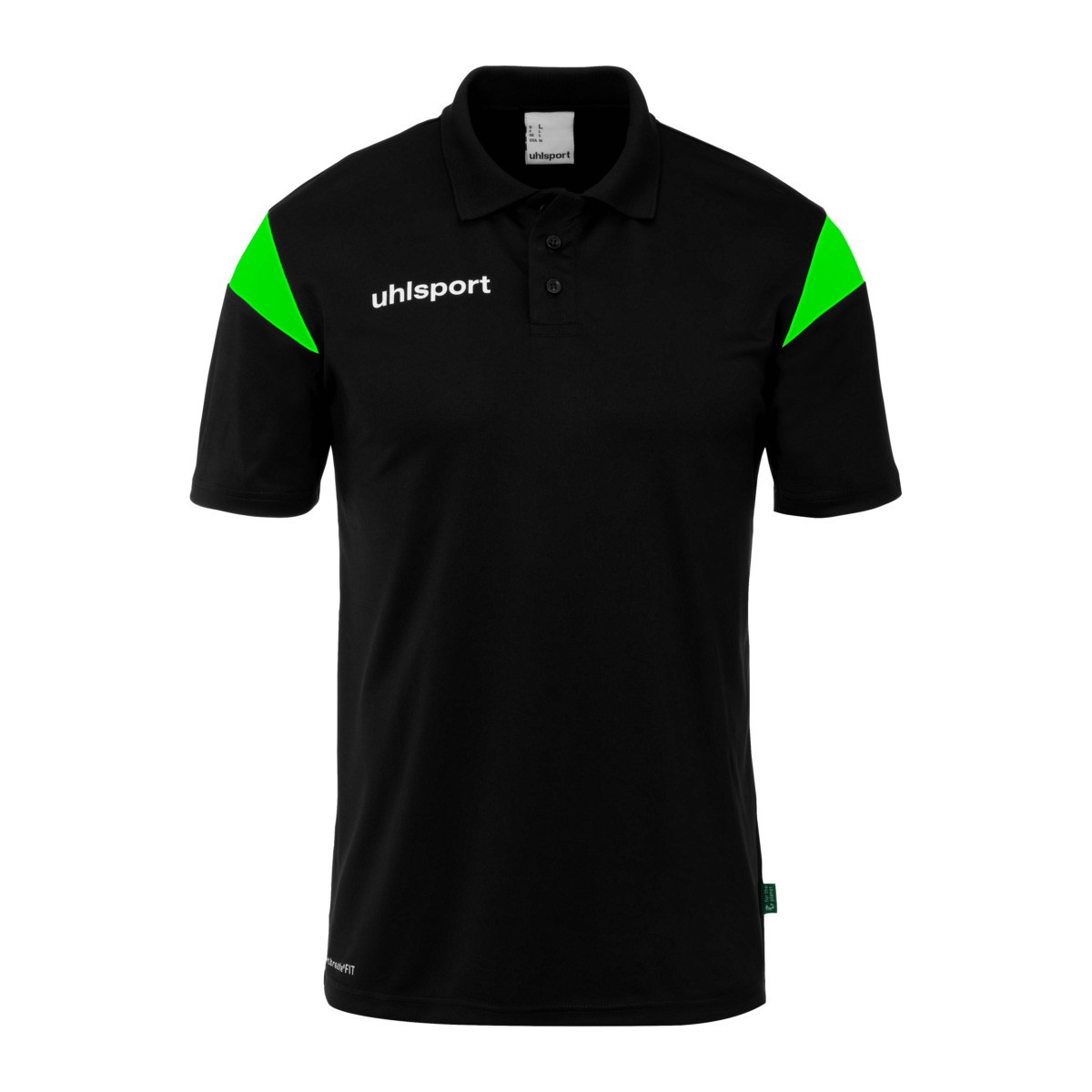 Squad 27 Polo shirt in black fluo green in the official uhlsport store